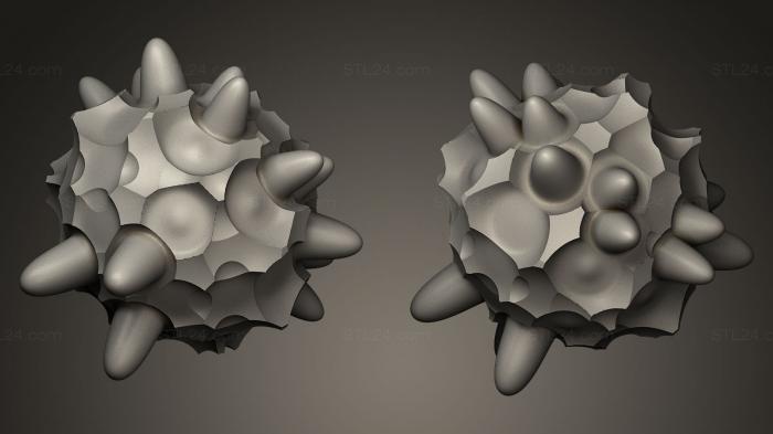 Geometric shapes (Alien Rock, SHPGM_0010) 3D models for cnc
